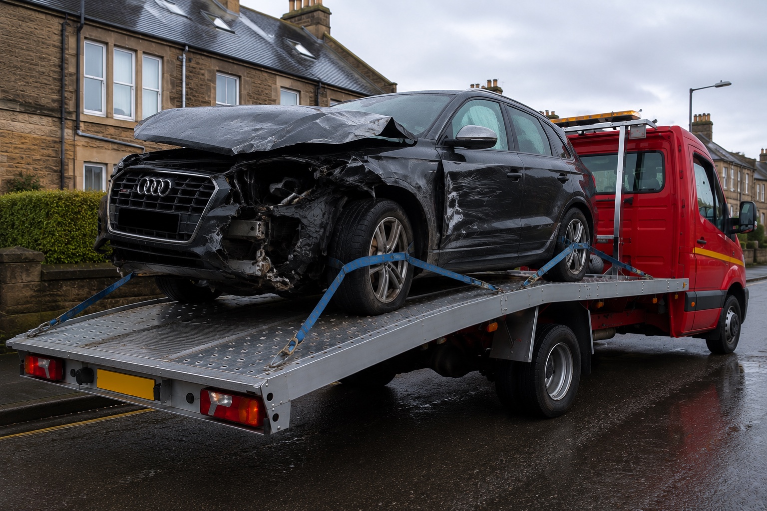 Accident damaged car recovery service Edinburgh